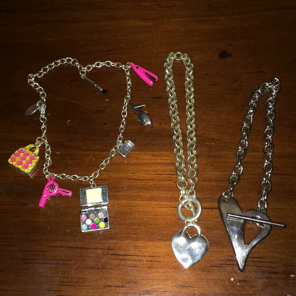 THREE adorable bracelets with cute charms!